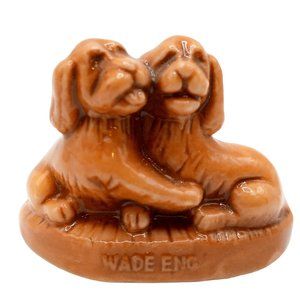 Wade England Dog Figurine Red Rose Tea Promo Vintage Dogs Brown Collectible